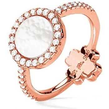 Brillo Follie Rosa – Anillo en Plata de Ley, Talla 12