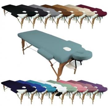 Protection table massage – Housses éponge – Bleu pastel