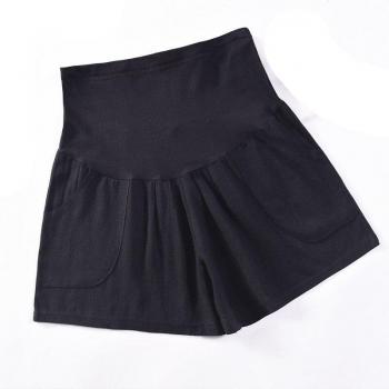 Shorts de maternité en lin ajustables grande taille