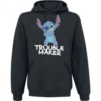 Stitch Trui à capuchon – Lilo & Stitch – Troublemaker – S‑XXL – Noir – Hommes