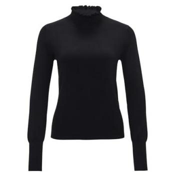 OPUS Feinstrickpullover Polluna Damen Schwarz Größe 44