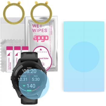 2x apgo HD HQ FLEX Ultra-Clear Display-Schutzfolie für Garmin Forerunner 265, Hydrogel, weiches TPU, einfache Positionierung