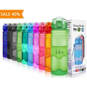 BPA-Free HoneyHolly Flip-Top Hydration Bottle