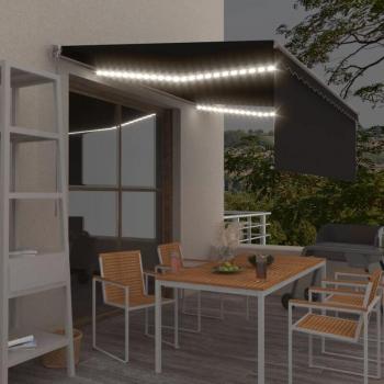 Torana Auvent Manuelle 4x3m avec LED Anthracite