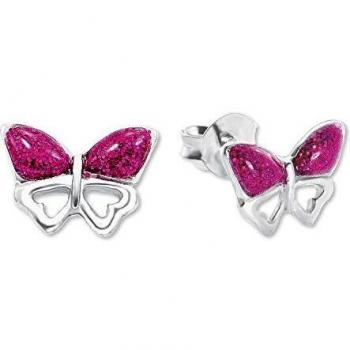 Amor Elegante Schmetterling Ohrstecker für junge Mädchen, 925er Silber