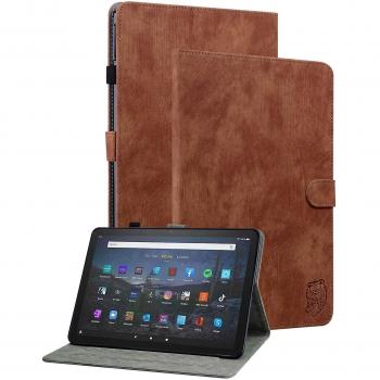 Funda Protectora con Soporte para Amazon Fire Max 11 en Cuero Marrón