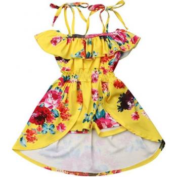 Cóctel Boho: Vestidito Infantil con Hombros Descubiertos