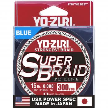 Yo Zuri Super Braid 300 YDS 15 LBS Blue Line
