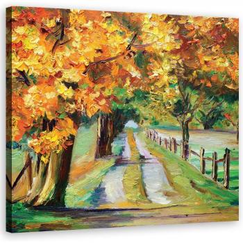 Décoration Mural Feuille d’Arbre d’Automne 30x30 Orange