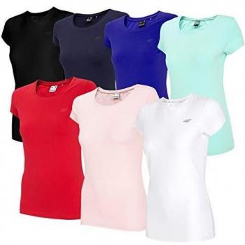 4F Damen TSD001 Basic T-Shirt aus Baumwolle