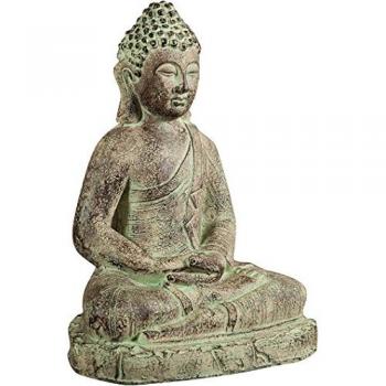 Estátua Budista de Tamaño Medio, Color Oro Antiguo – Biscottini