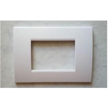 Placca Living Light 3 Fori Bianco Opaco