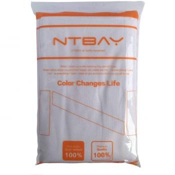 NTBAY Envelope Closure Bed Pillow Cases, 4 Pack Brushed Microfiber Plain Pillowcases, Light Grey