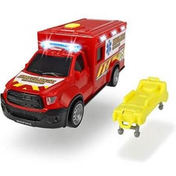 Dickie Toys 203713013 Rettungsfahrzeug für Kinder – Stadtkrankenwagen Spielzeugauto, roter Farbton, ab 3 Jahren