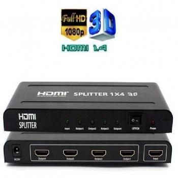 Splitter de Video HDMI 4 Puertos 1.4 Full HD 1080p 3D – Alta Calidad