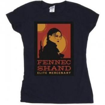 T-shirt Femme Star Wars The Book Of Boba Fett Fennec en coton bleu marine