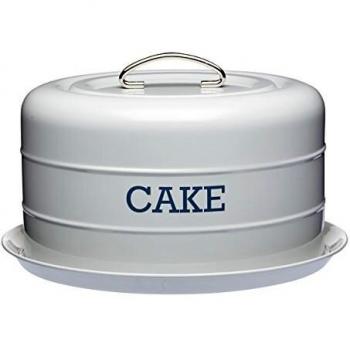 Vintage French Grey Cake Storage Tin by Living Nostalgia