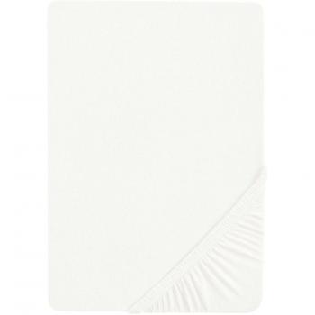 Drap-housse en jersey Biberna blanc 140-160x200 cm