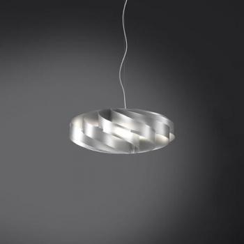 Sospensione 1 Luce Flat Polilux Silver D30 Made In Italy
