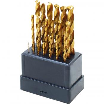 EXTOL CRAFT 1119A vrtáky do kovu, sada 19ks, Ø1-10mm, HSS TiN
