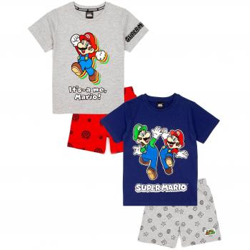Pyjama Kids Blue – Super Mario, manches courtes, 11-12 ans