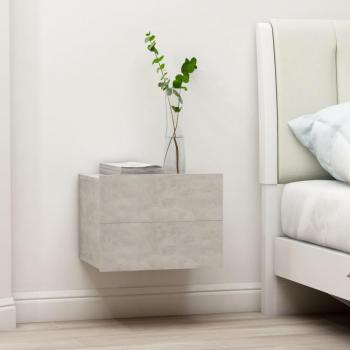 Comodino Grigio Cemento 40x30x30 cm in Legno Costruito
