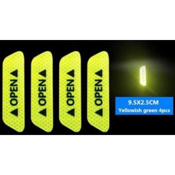 4Pcs Safety Warning Tape Car Door Stickers OPEN Sign for Skoda Octavia A5 A7 2 Volvo V70 XC60 XC90