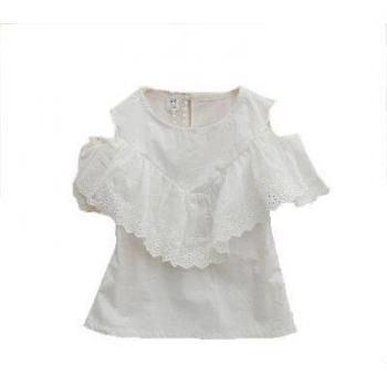 Teenage Girls Cotton Ruffle Blouse