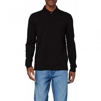 Lacoste 2XL Black Polo Shirt for Men with Long Sleeves