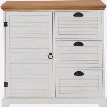 Heine Home Kommode Weiß-Natur 85x80x38 cm