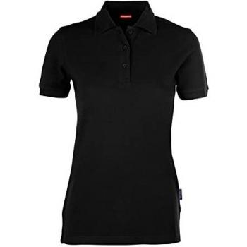 HRM Damen Heavy Performance Poloshirt Schwarz, 2XL, Waschbar bis 60 °C