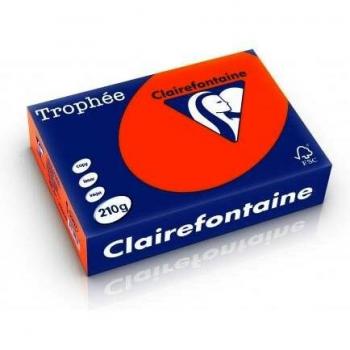 4 x Clairefontaine Kopierpapier Trophee A4 210g/qm VE=250 Blatt ziegel