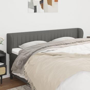 Kopfteil mit Ohren 203x23x78/88 cm Dunkelgrau