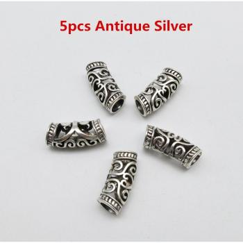 Antique Bronze Dreadlock Tube Rings