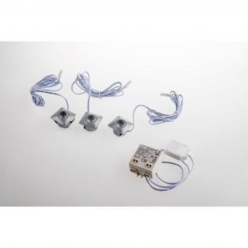 KIT 3 FARETTI LED AD INCASSO ASSO 1W 4000K Argento