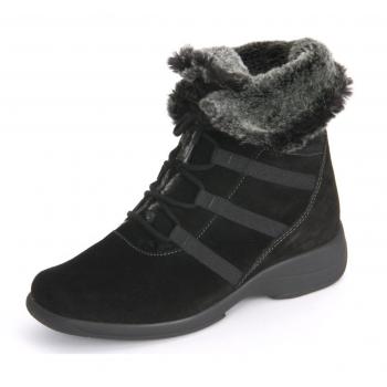 Solidus Damen Stiefel Mary 155 – Sportvelour Schwarz