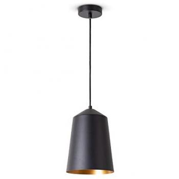 Lampadaire salon suspendu Paco Home Noir Or Ø 19,5 cm