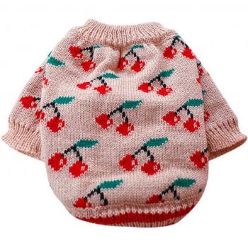 Cherry Print Winter Dog Clothes