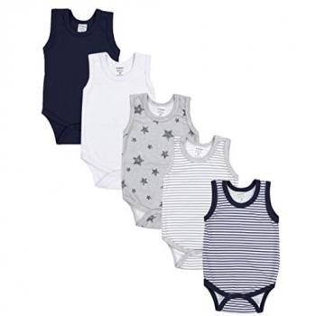 TupTam Baby Jungen Achselbody Unifarben 5er Pack