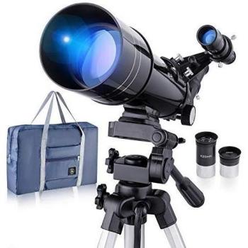 SkyQuest Beginner Refractor 16-67X Telescope for Travel and Moon Watching