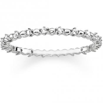 Thomas Sabo Dots‑Ring 60 mm – Sterlingsilber & Zirkonia (TR2153‑051‑14)