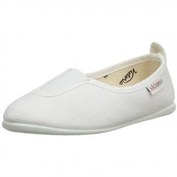 Victoria 104857-KIDS Chausson GIMNASIA Panama et Élastique pour enfants blanc 32