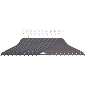 Classic Wood Hanging Rods, Grey Finish – Set of Ten