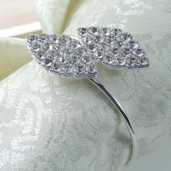 10 Piece Rhinestone Serviette Rings