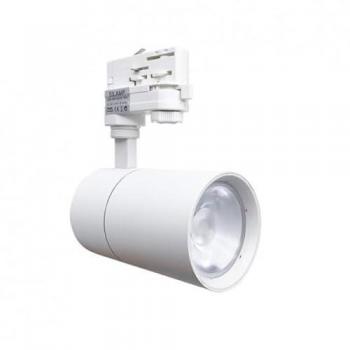 Silamp Spot LED sur rail triphasé 30 W 80° – Blanc chaud 3500 K