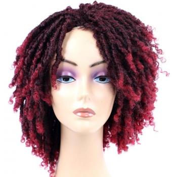 Postizo de trenzas cortas de ganchillo para mujeres afro