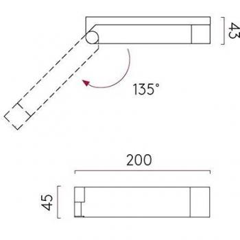 Tosca Wandleuchte Chrom – 2,2 W 61 lm (Einsatz)