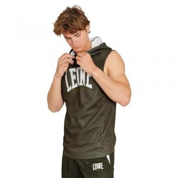 Leone1947 Men's Logo Hoodie Sleeveless Green M