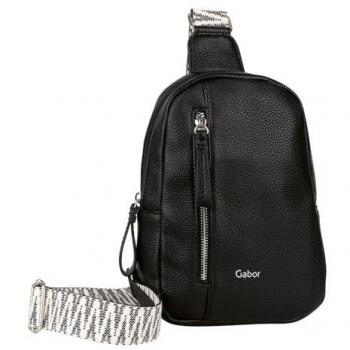 Gabor Handtasche Silena, schwarz, mit hochwertig gewebtem Gurtband
