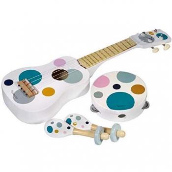 Kindsgut Musikinstrumenten-Set, Gitarre und Rasseln für Kinder